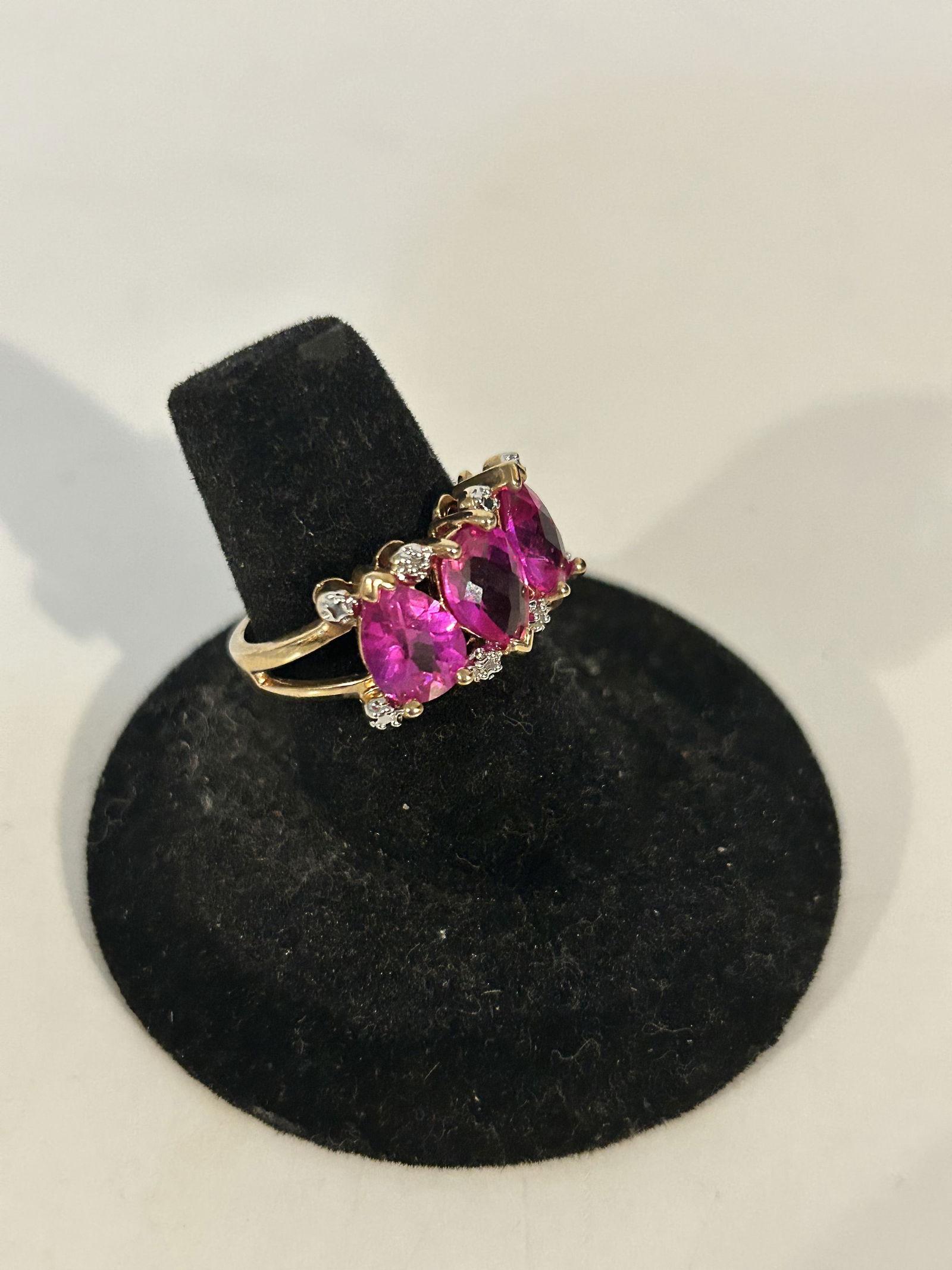 Vintage Sterling Silver Ruby signed R Ring sz 7 (1 of 5)