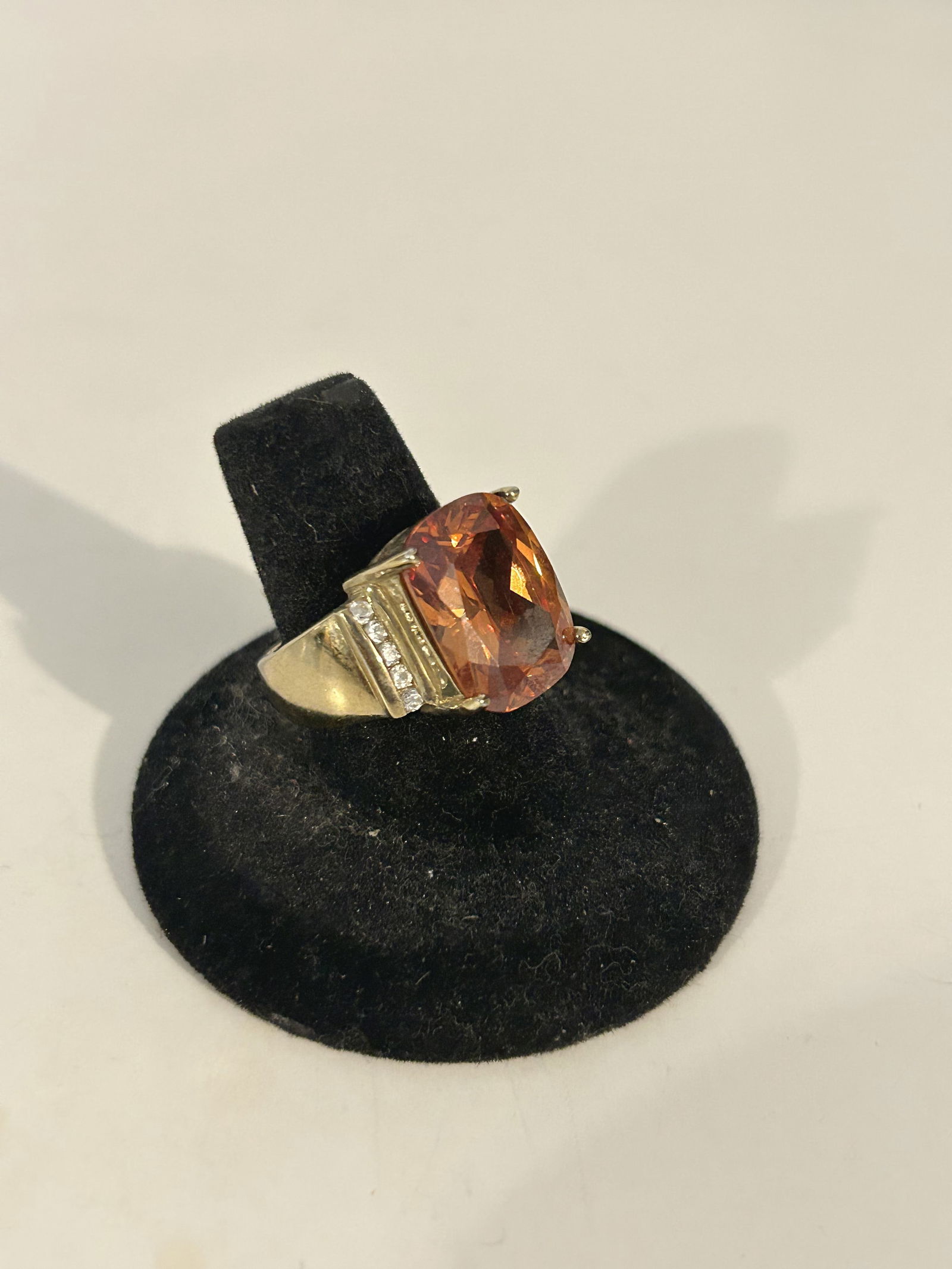 Vintage Sterling Silver tourmaline Ring sz 8 (1 of 5)