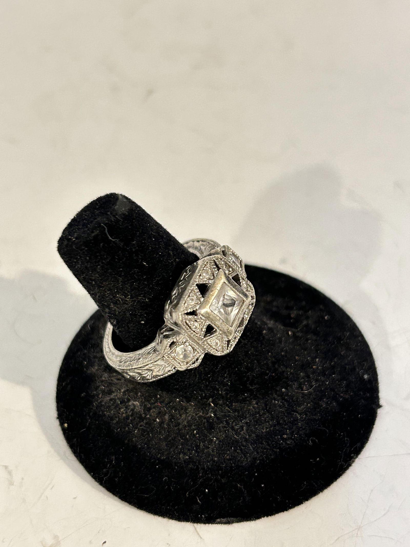 Vintage sterling silver tourmaline ring sz 8 (1 of 5)