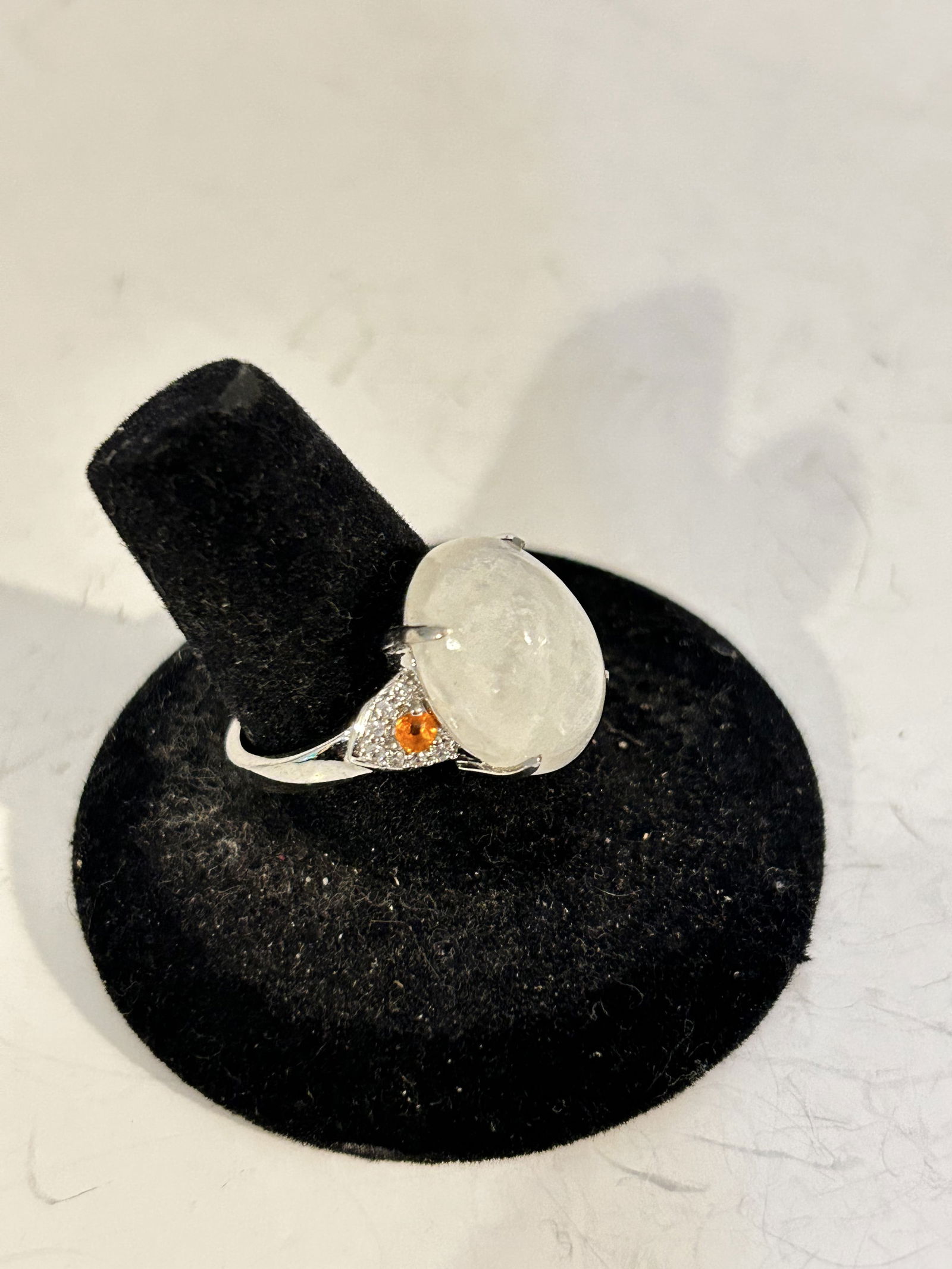 Vintage sterling silver gemstone ring sz 9 (1 of 5)