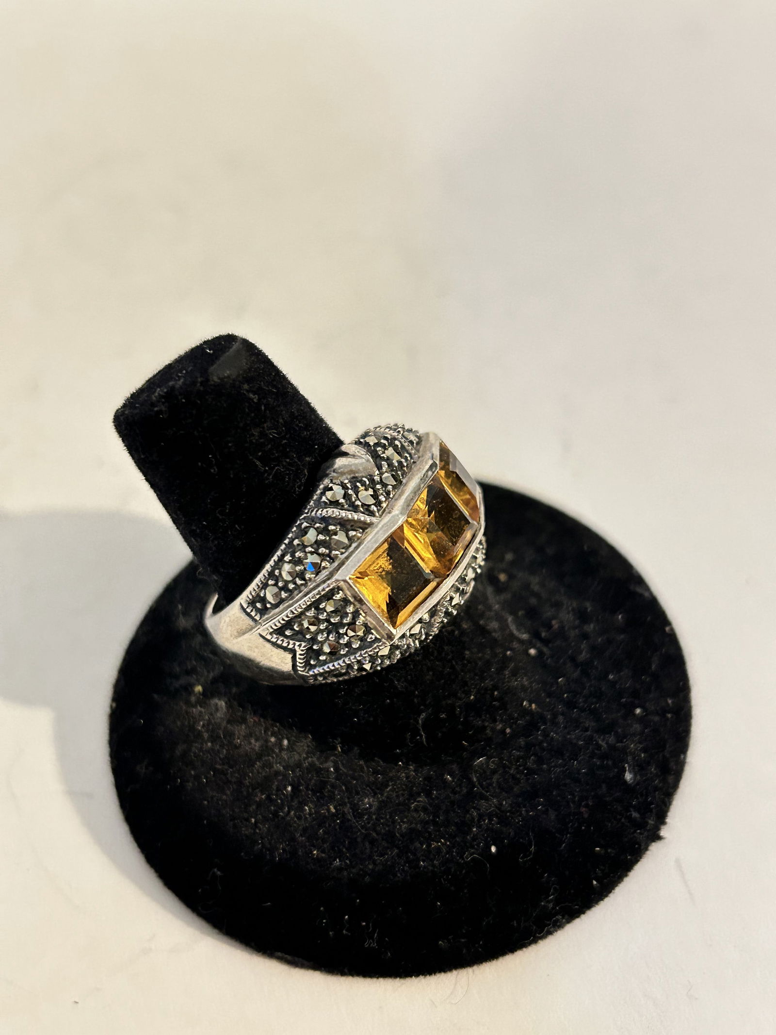 Vintage Judith Jack Sterling Silver Gemi-Stone Ring Size 8 (1 of 5)