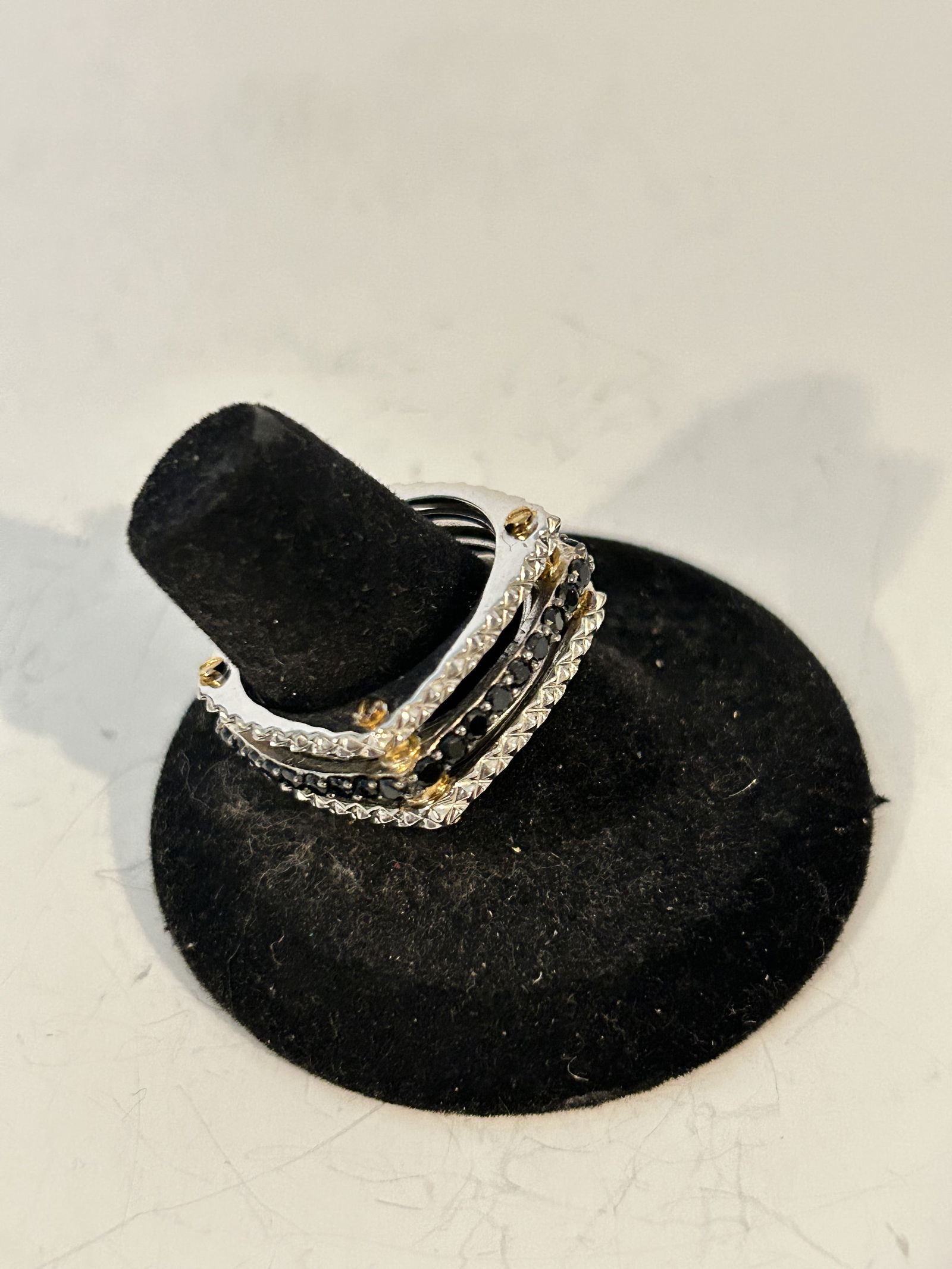 MICHAEL VALITUTTI 925 Silver - Vintage gemstone Square Band Ring Sz 9 (1 of 5)