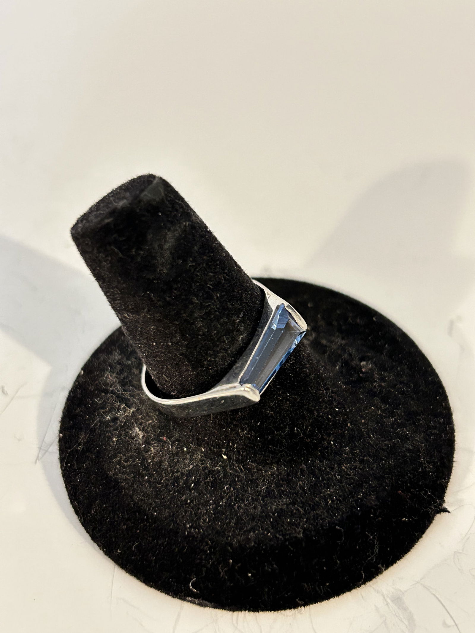 Vintage Platinum 950 topaz Ring sz 8.5 (1 of 5)