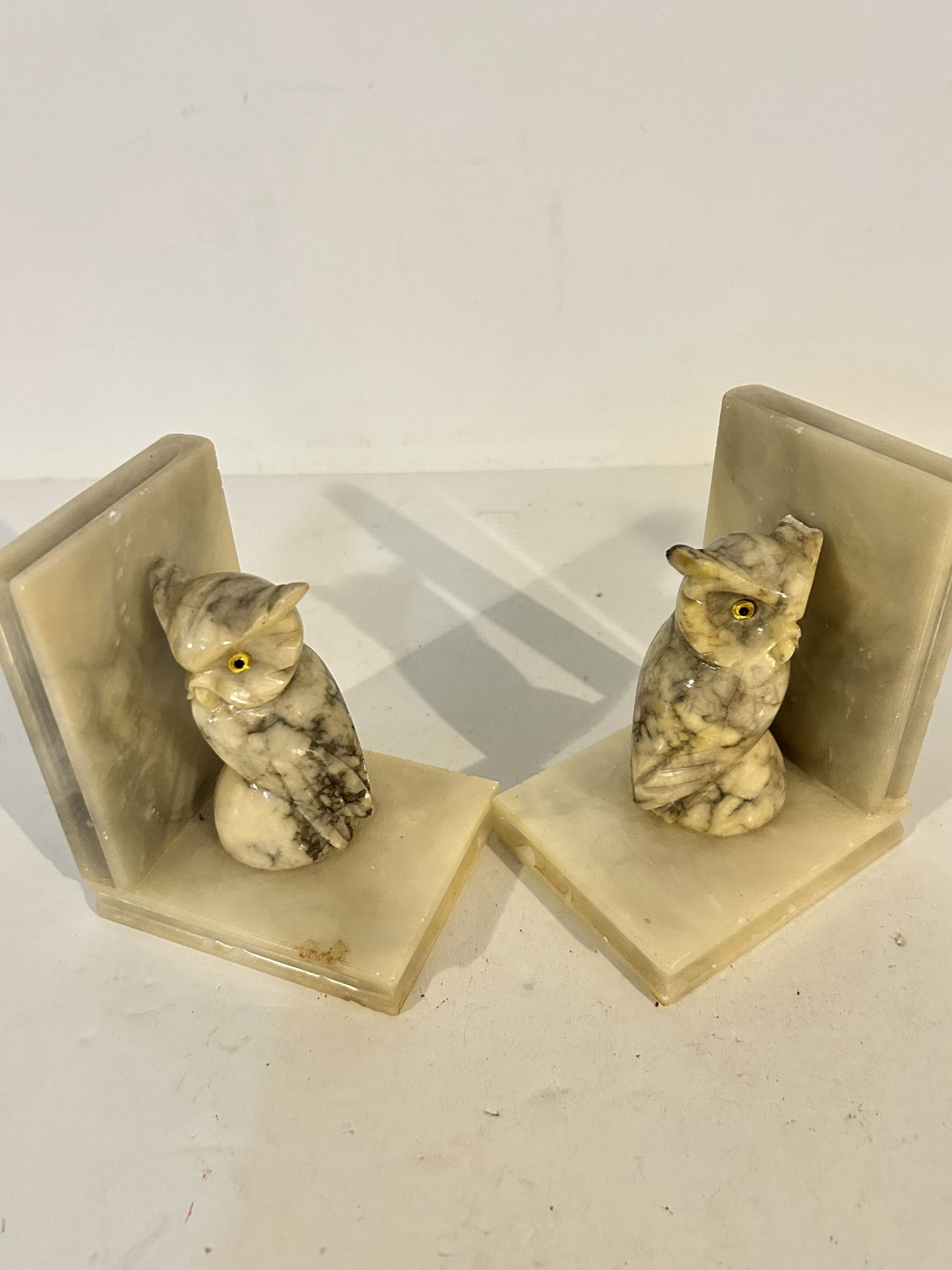 Vintage Owl Marble book ends (1 of 4)