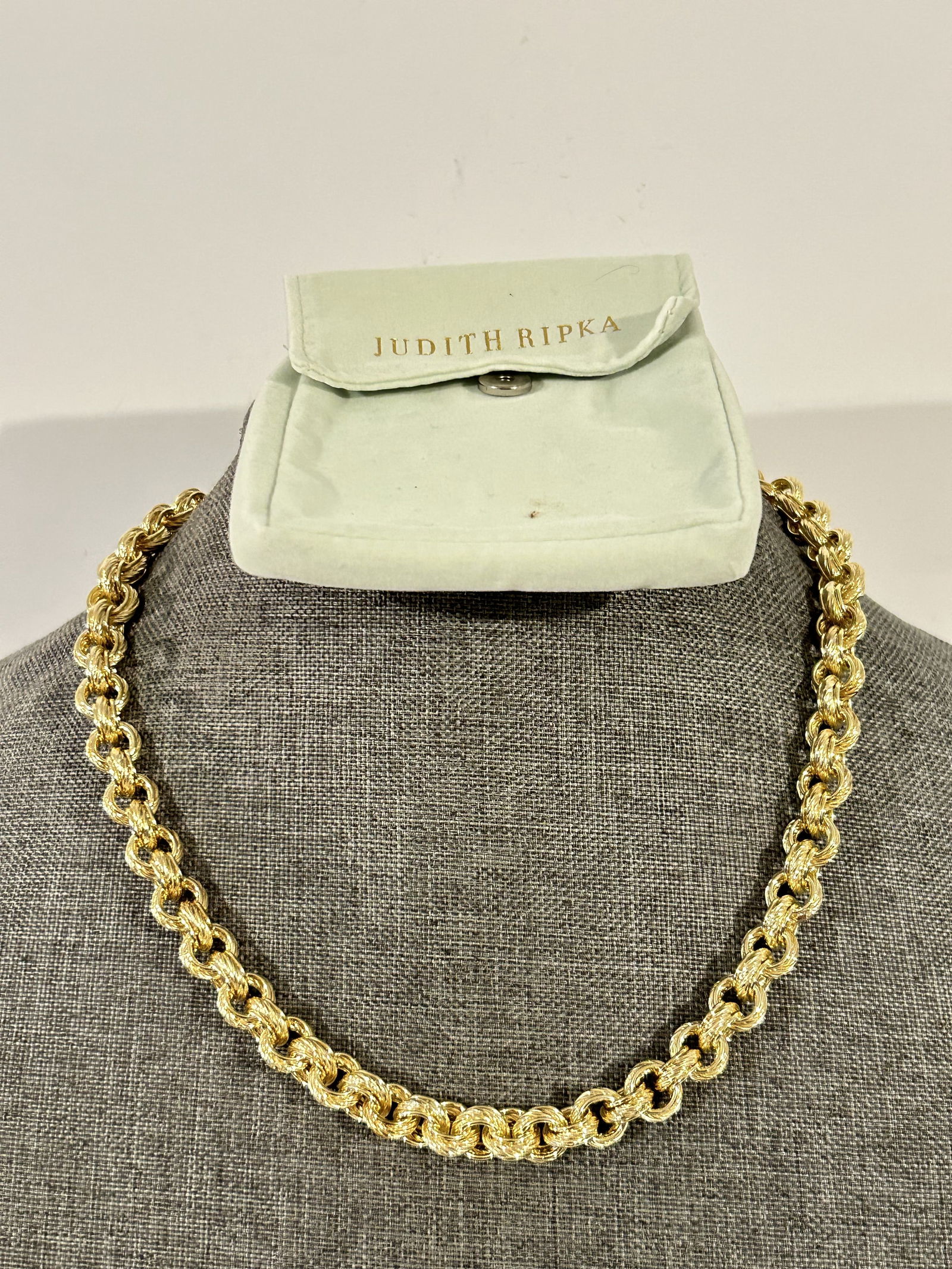 RARE QVC Judith Ripka 20?? 14K Gold Clad Sterling Silver Necklace like new in box (1 of 7)