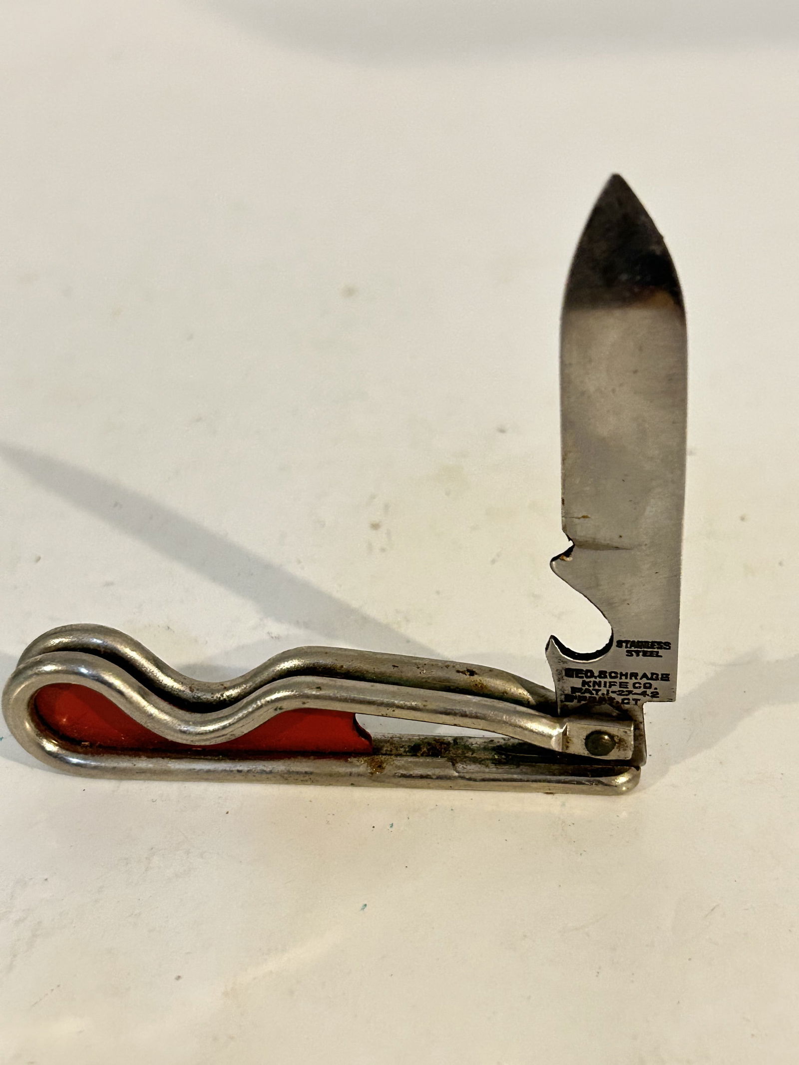 vintage scout Geo Schrade Knife Co B'port Ct folding knife 1942 (1 of 5)