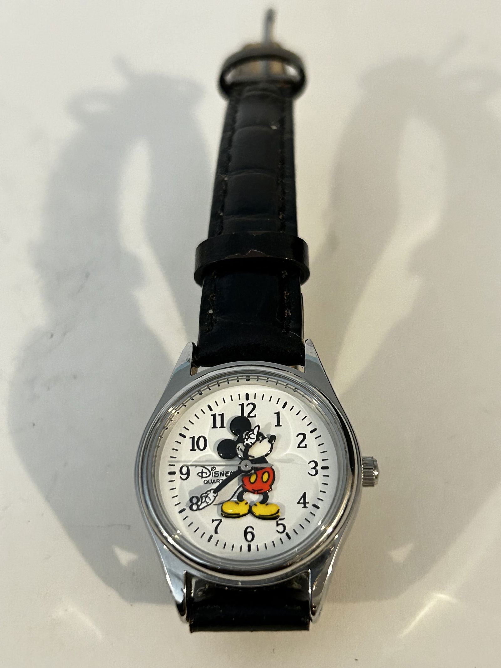 Disney Mickey Mouse Watch Quartz Stainless Leather Authentic Original Parks working (1 of 5)