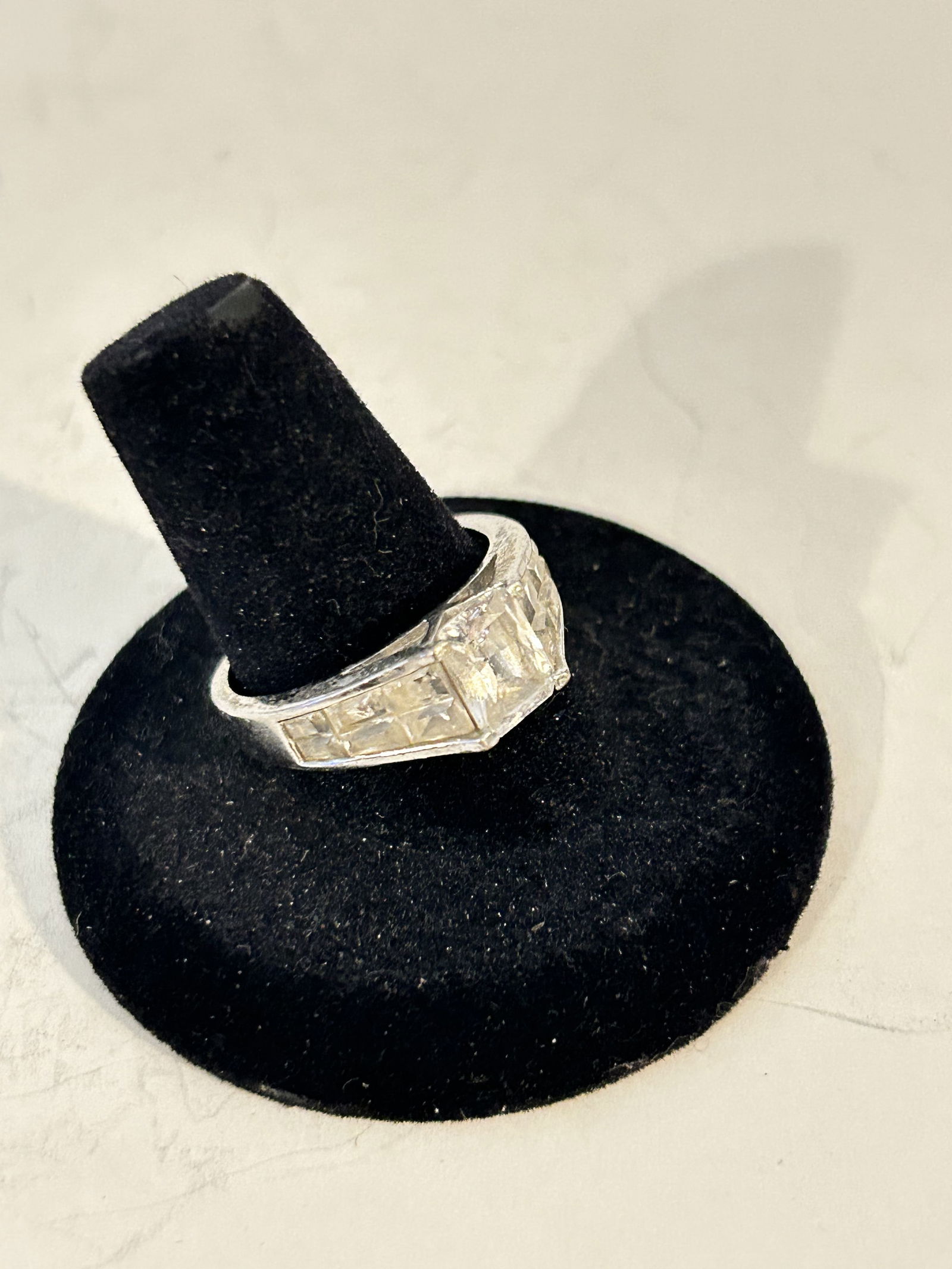 Vintage Sterling Silver tourmaline Ring sz 9 (1 of 5)