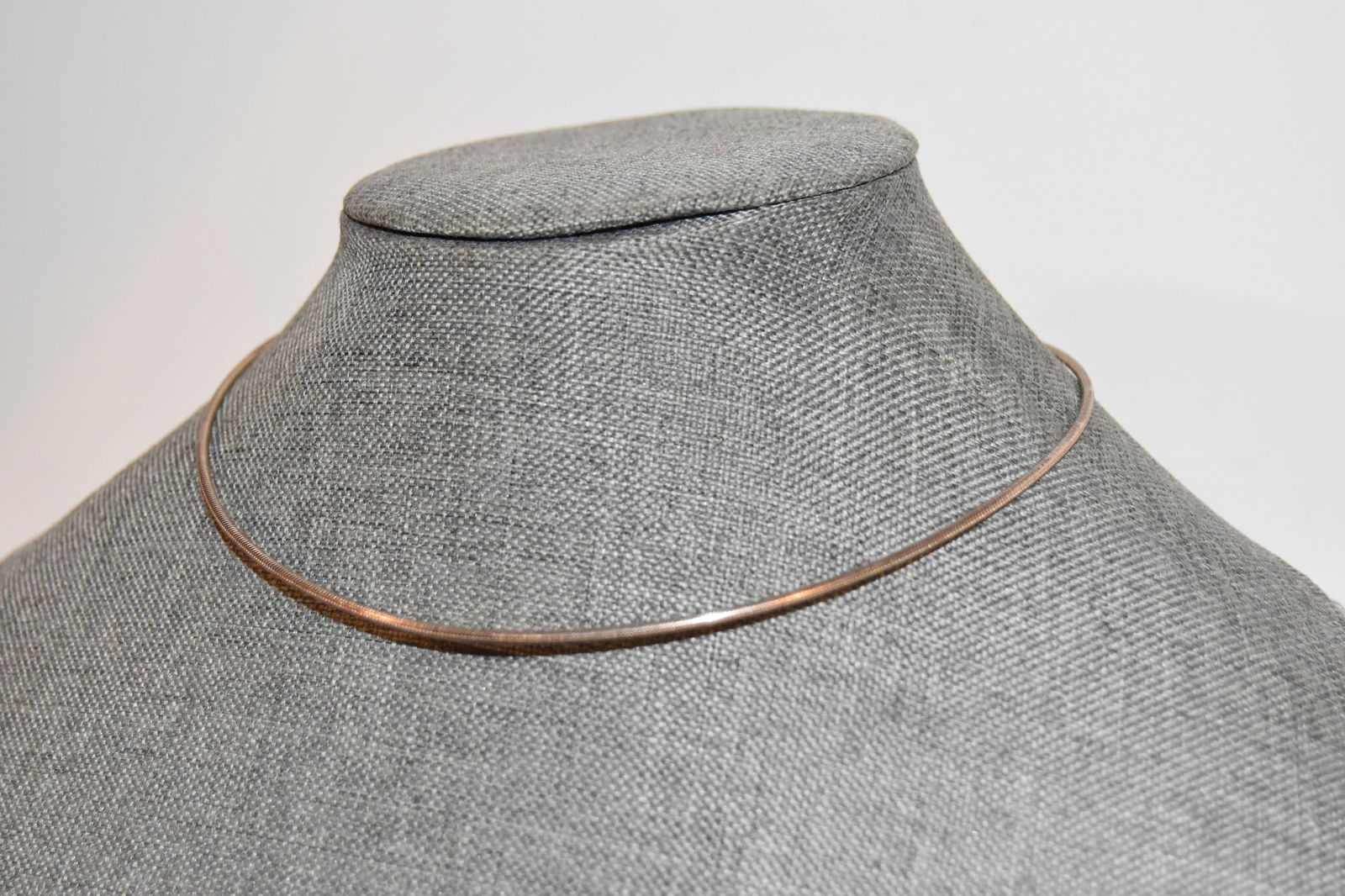 Vintage Sterling Silver round choker Necklace 11" (1 of 4)