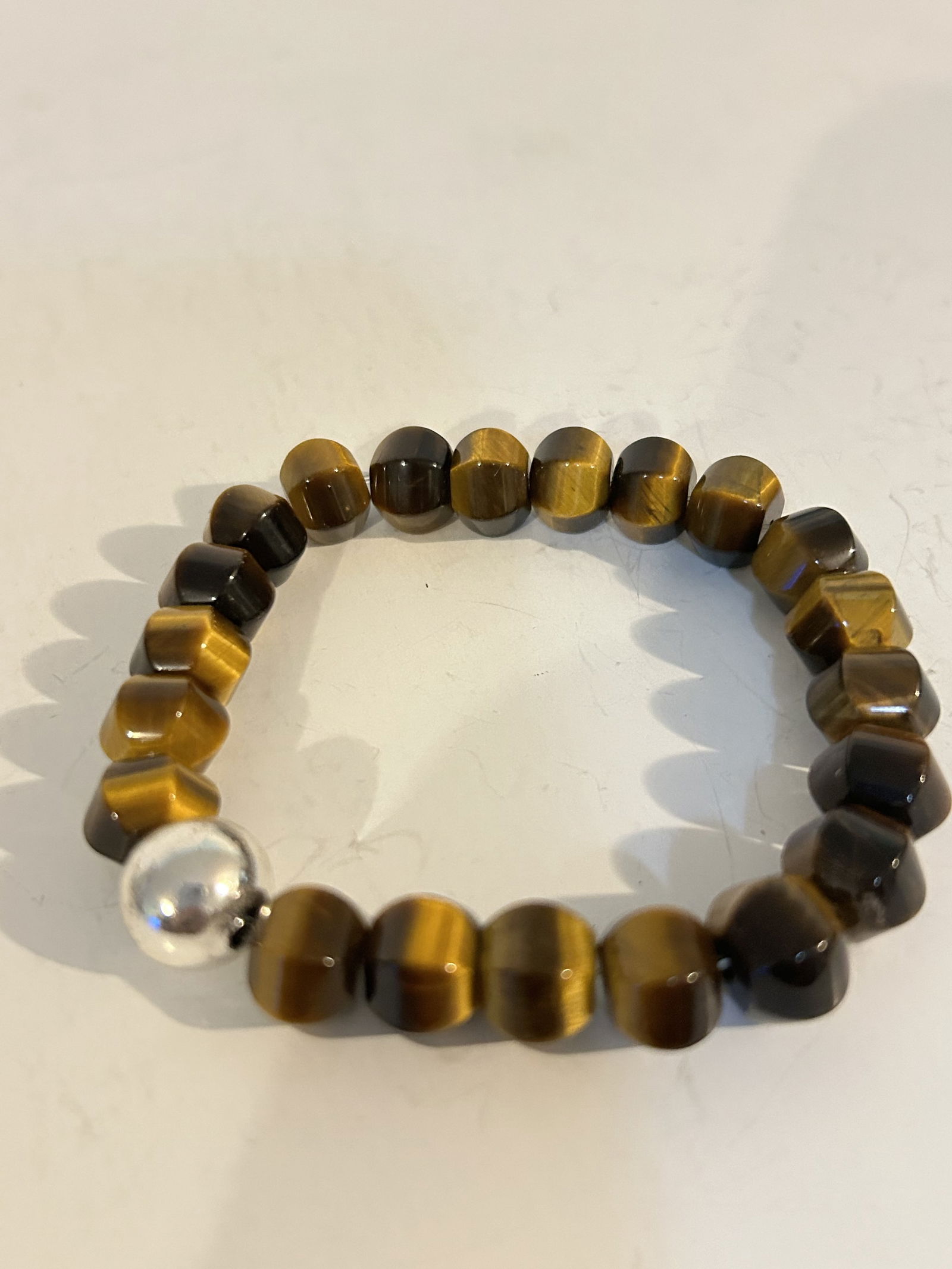 Vintage tigers eye beaded stretch Bracelet (1 of 4)