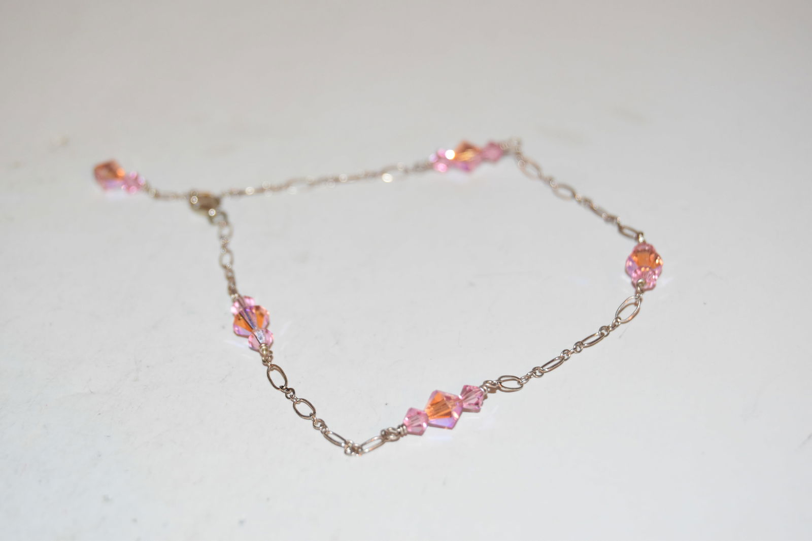 Vintage Sterling Silver Swarovski Bracelet 11" (1 of 3)