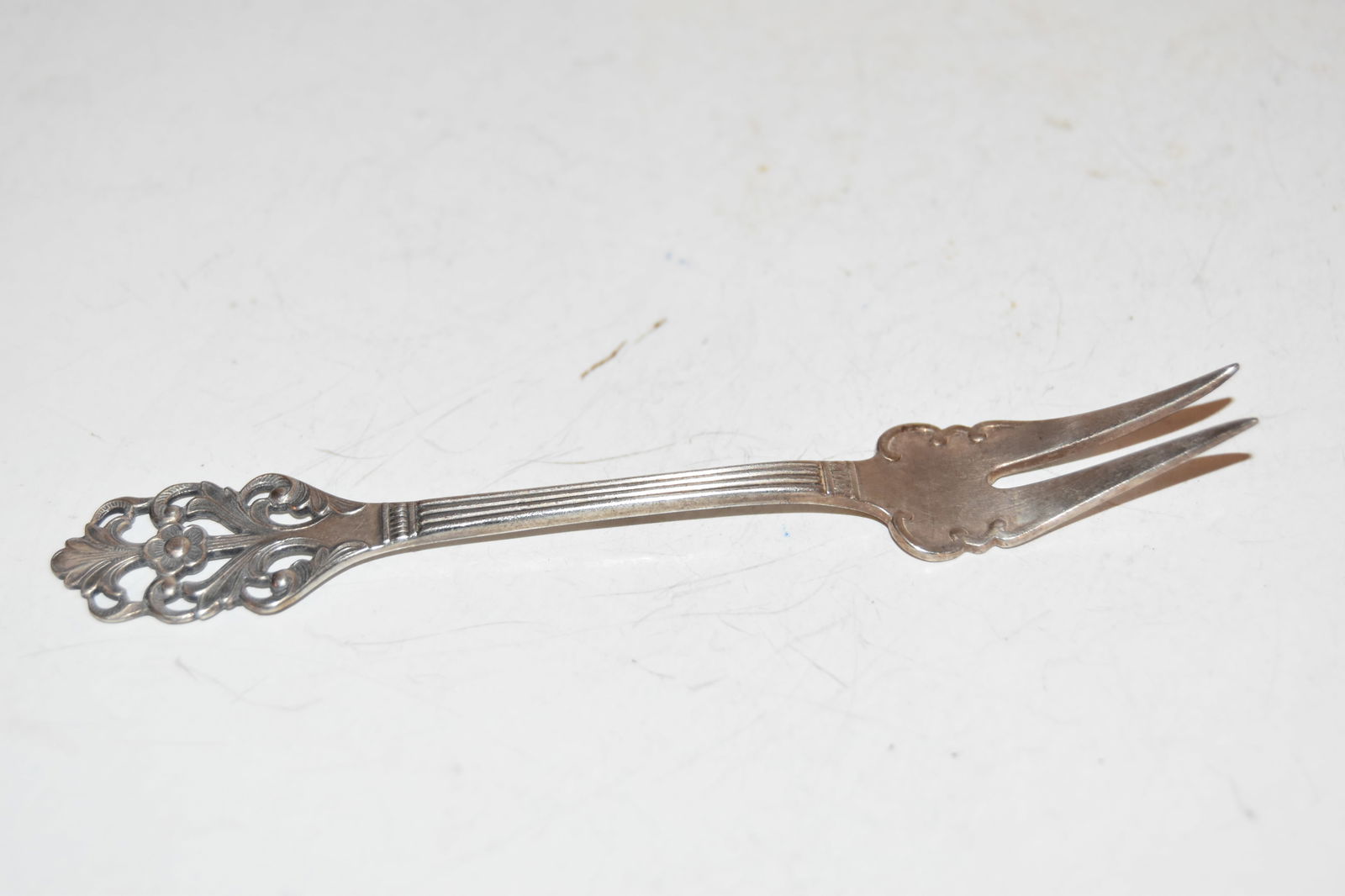 TH Marthinsen Small Sterling Silver Pickle / Olive Fork Norway (1 of 3)