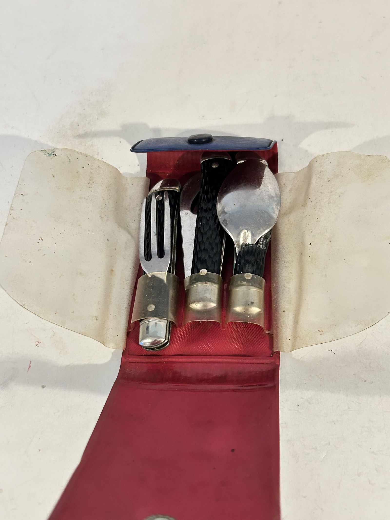 Vintage US Colonial Camp Set Folding Knife Fork And Spoon Set (1 of 5)