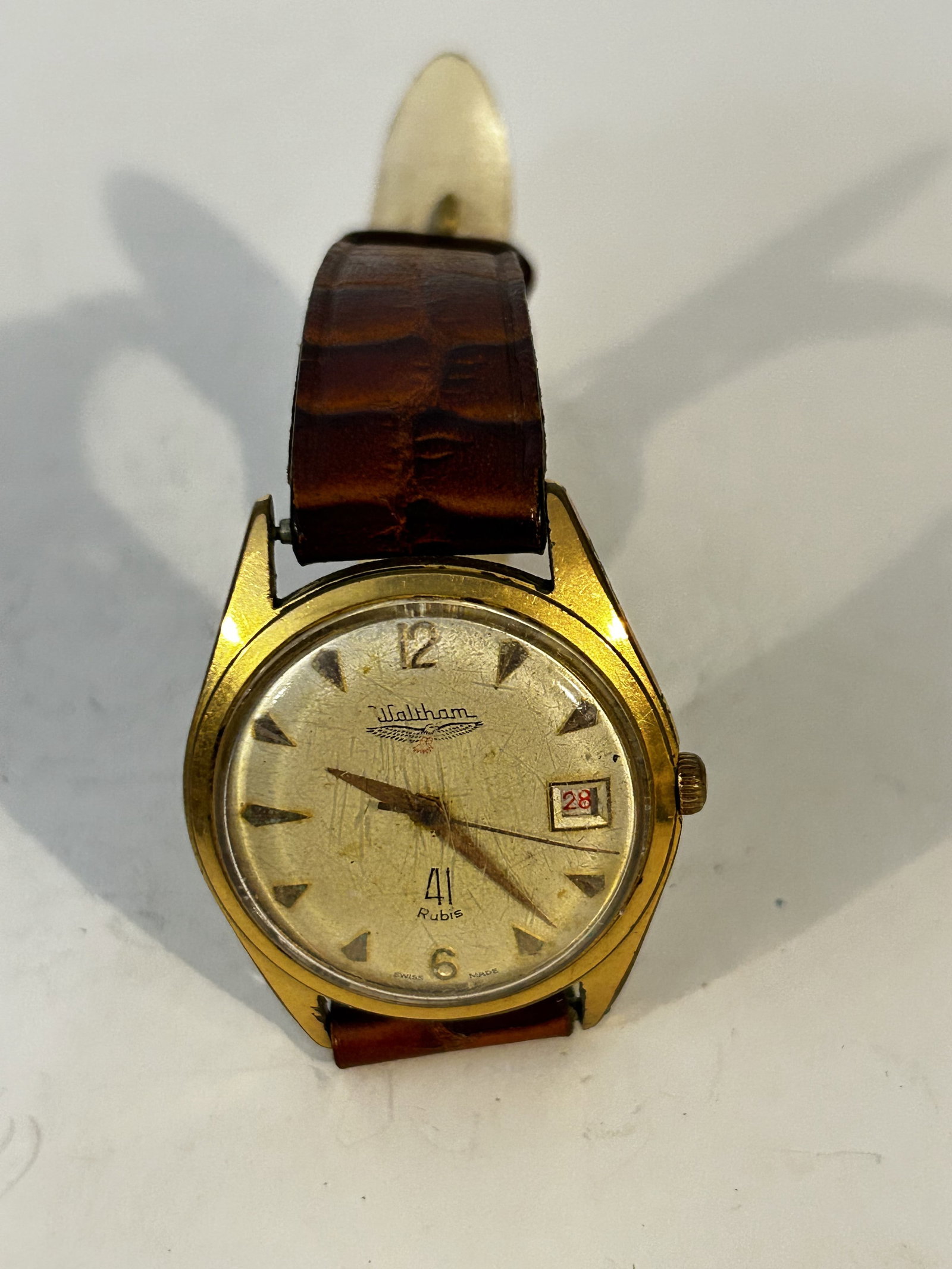 Vintage Waltham 41 rubis Self Winding Mens Watch Working: Vintage Waltham 41 rubis Self Winding Mens Watch Working Please view all photos as they are part of the description and condition of this Item, Feel free to contact me with questions or picture reques