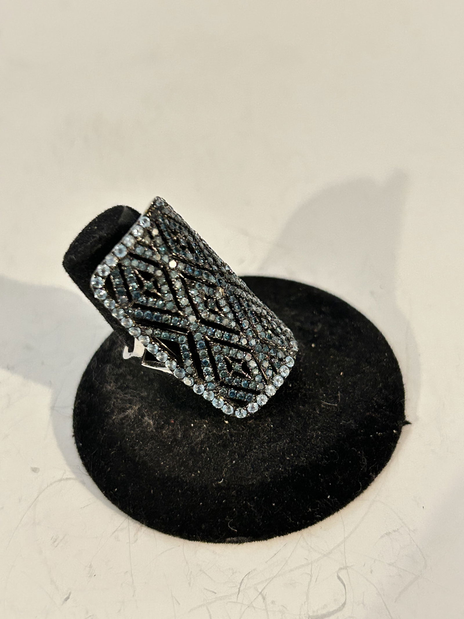 Vintage Sterling Silver gemstone Ring sz 7 (1 of 4)