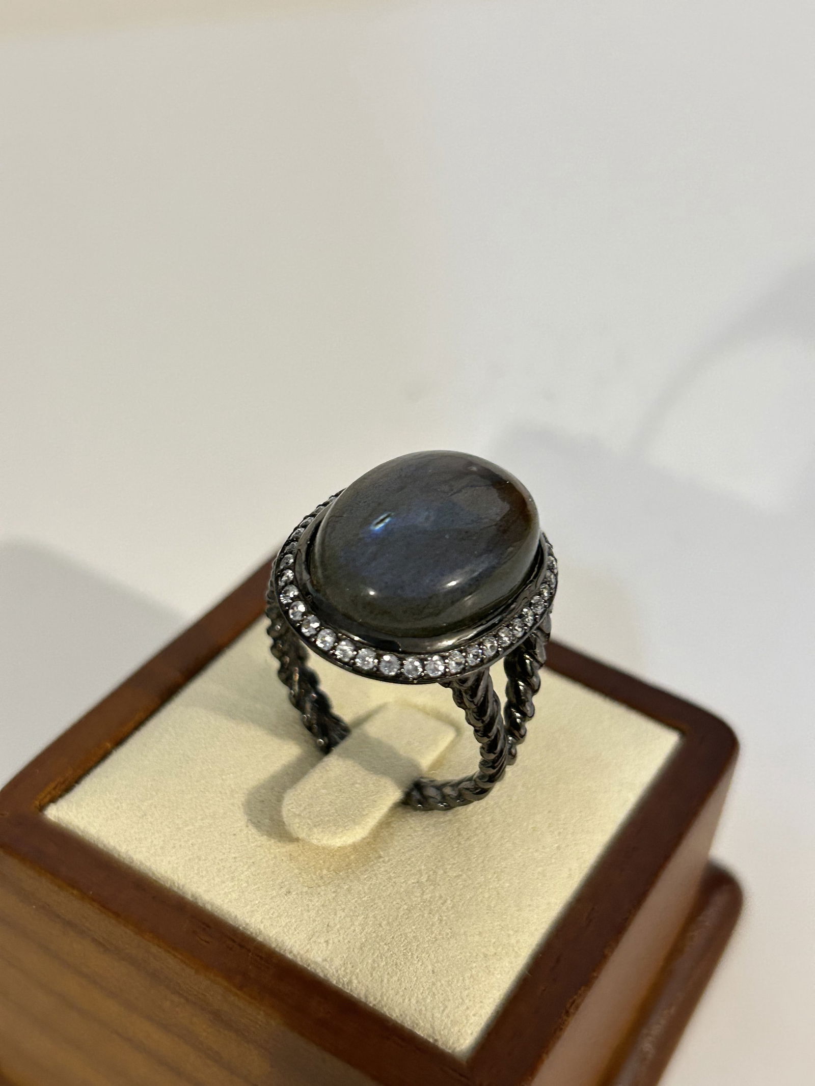 Vintage sterling Silver gemstone Ring sz 11 (1 of 5)