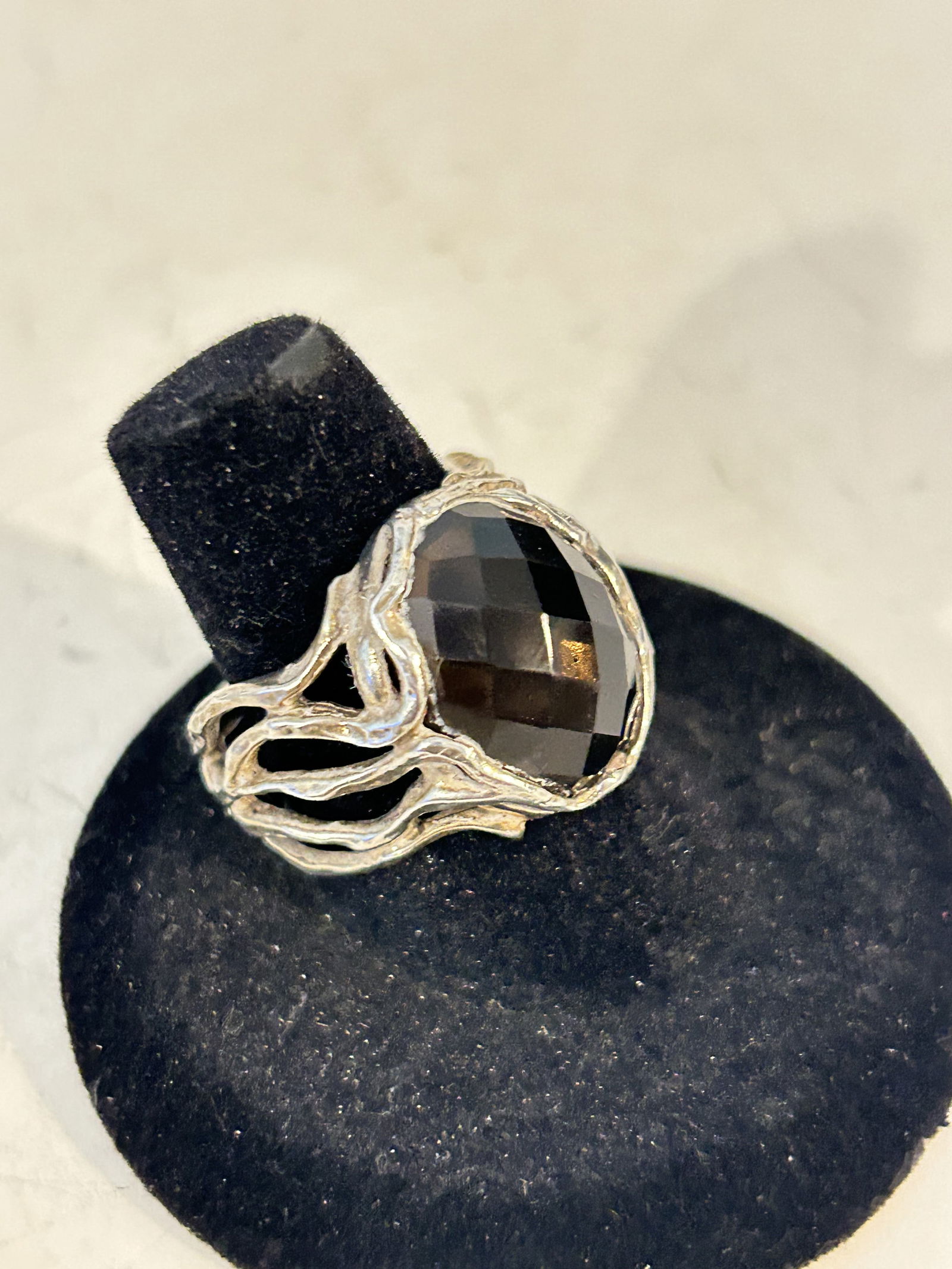 Vintage Sterling Silver spinel gemstone Ring sz 8 (1 of 6)