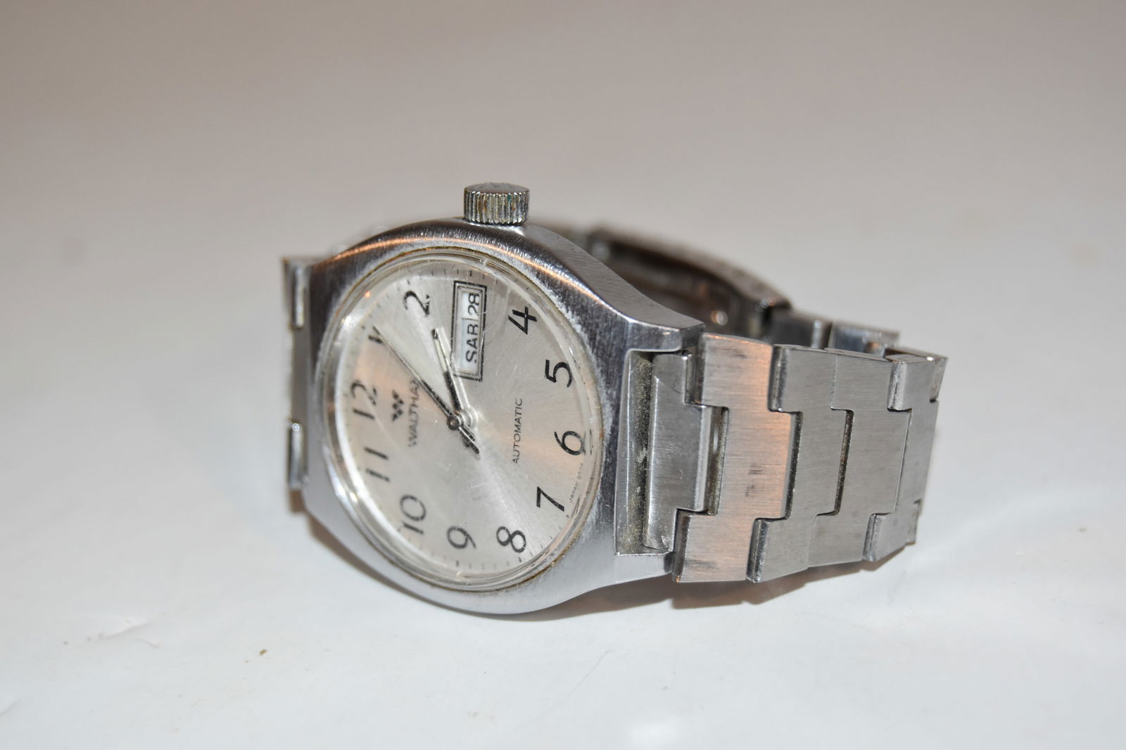Vintage Waltham Self Winding Swiss Made St.Steel Automatic Wristwatch runs great!!! (1 of 5)