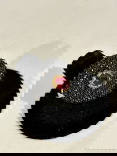 CAROL BRODIE 925 Sterling Ruby Black Spinel Pave Teardrop Ring sz 8: CAROL BRODIE 925 Sterling Ruby Black Spinel Pave Teardrop Ring sz 8 Please view all photos as they are part of the description and condition of this Item, Feel free to contact me with questions or pic