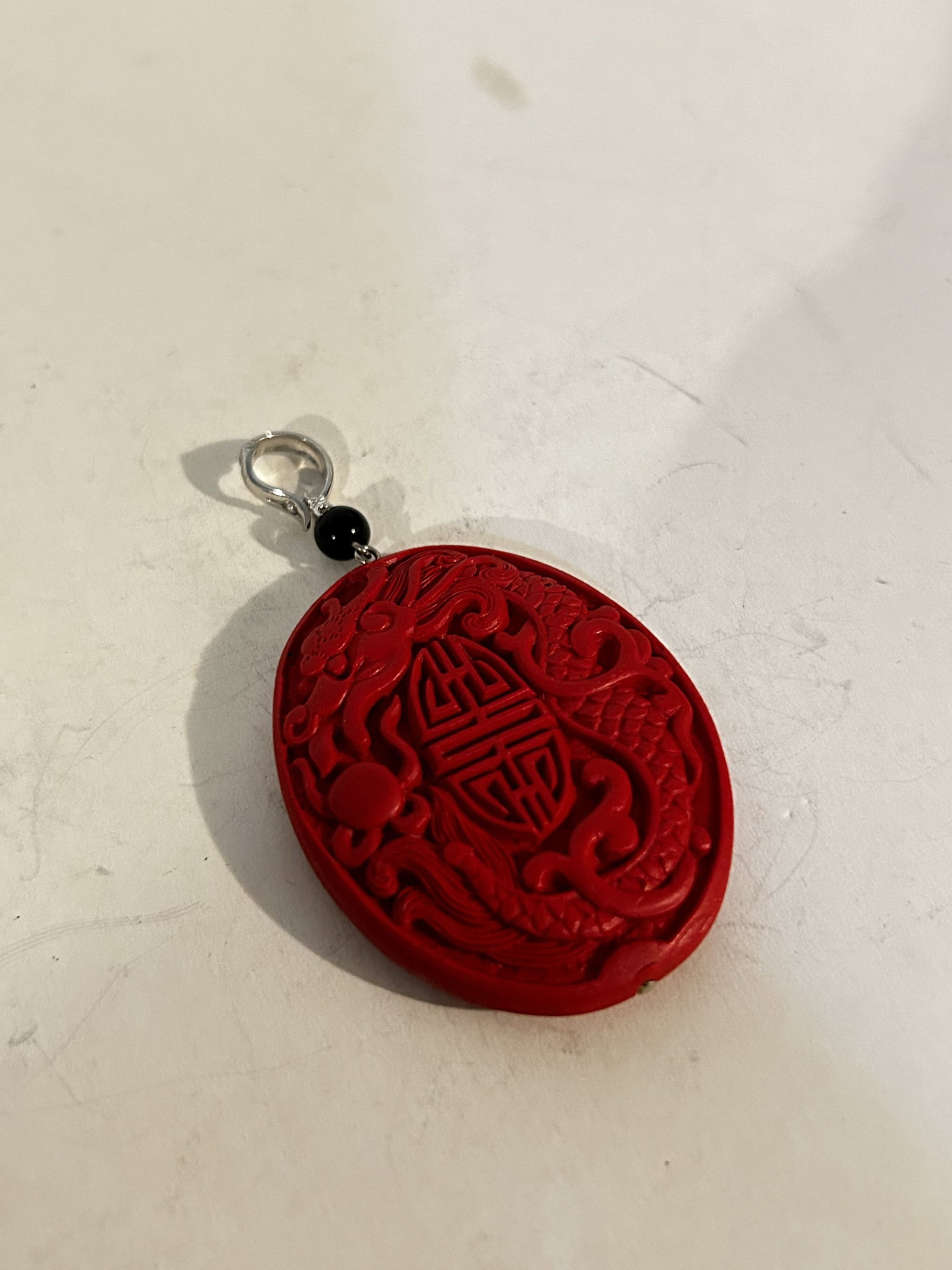 World Wide Imports sterling silver cinnabar pendant: World Wide Imports sterling silver cinnabar pendant Please view all photos as they are part of the description and condition of this Item, Feel free to contact me with questions or picture requests! U