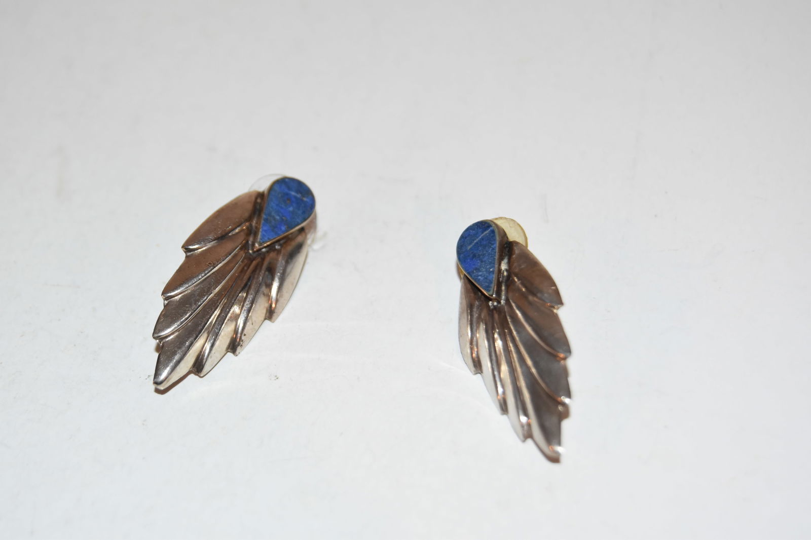 Vintage Sterling Silver leaf earrings (1 of 3)