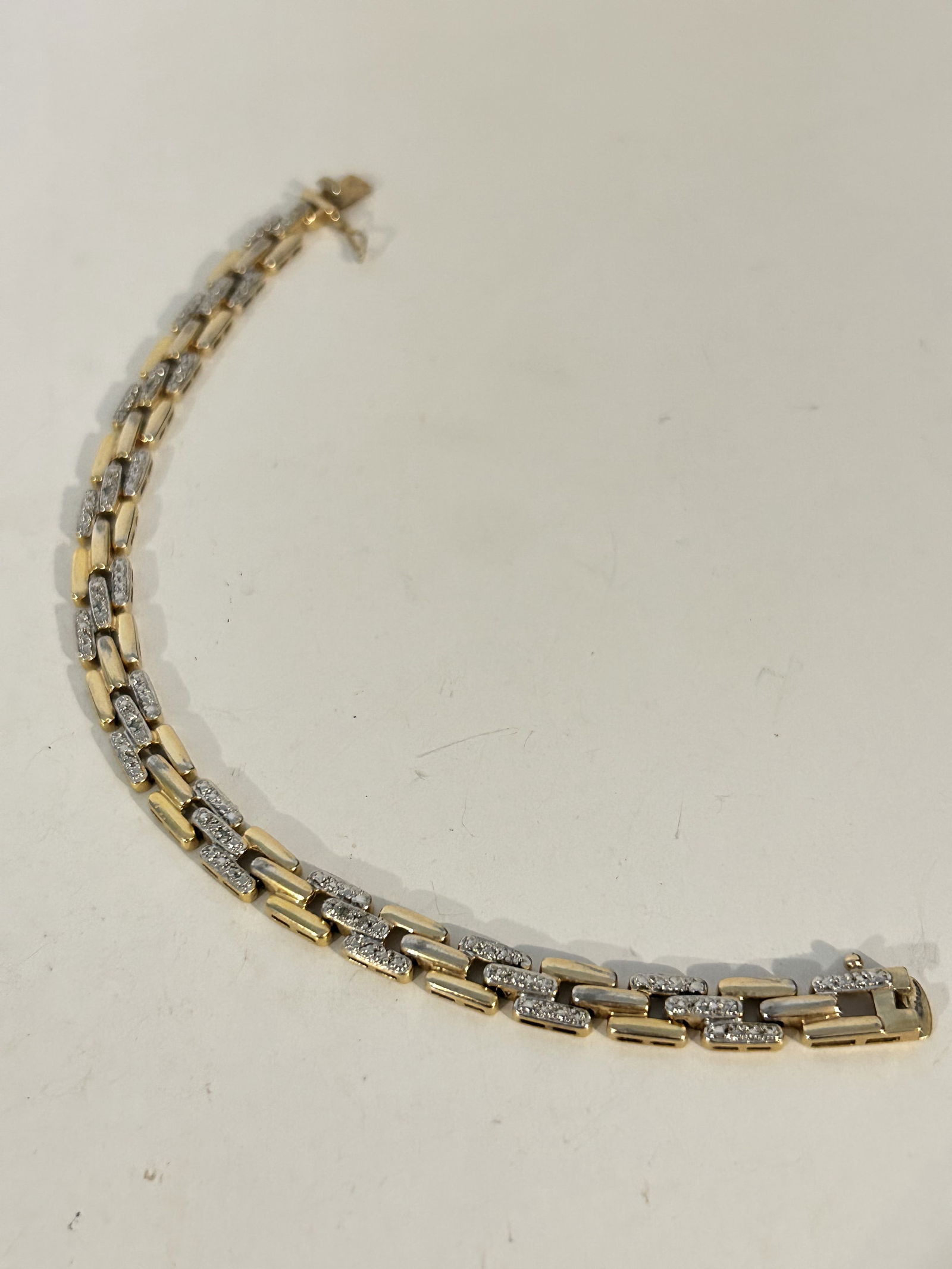 Ross Simons Sterling Silver Vermeil Bracelet sz 7" (1 of 4)