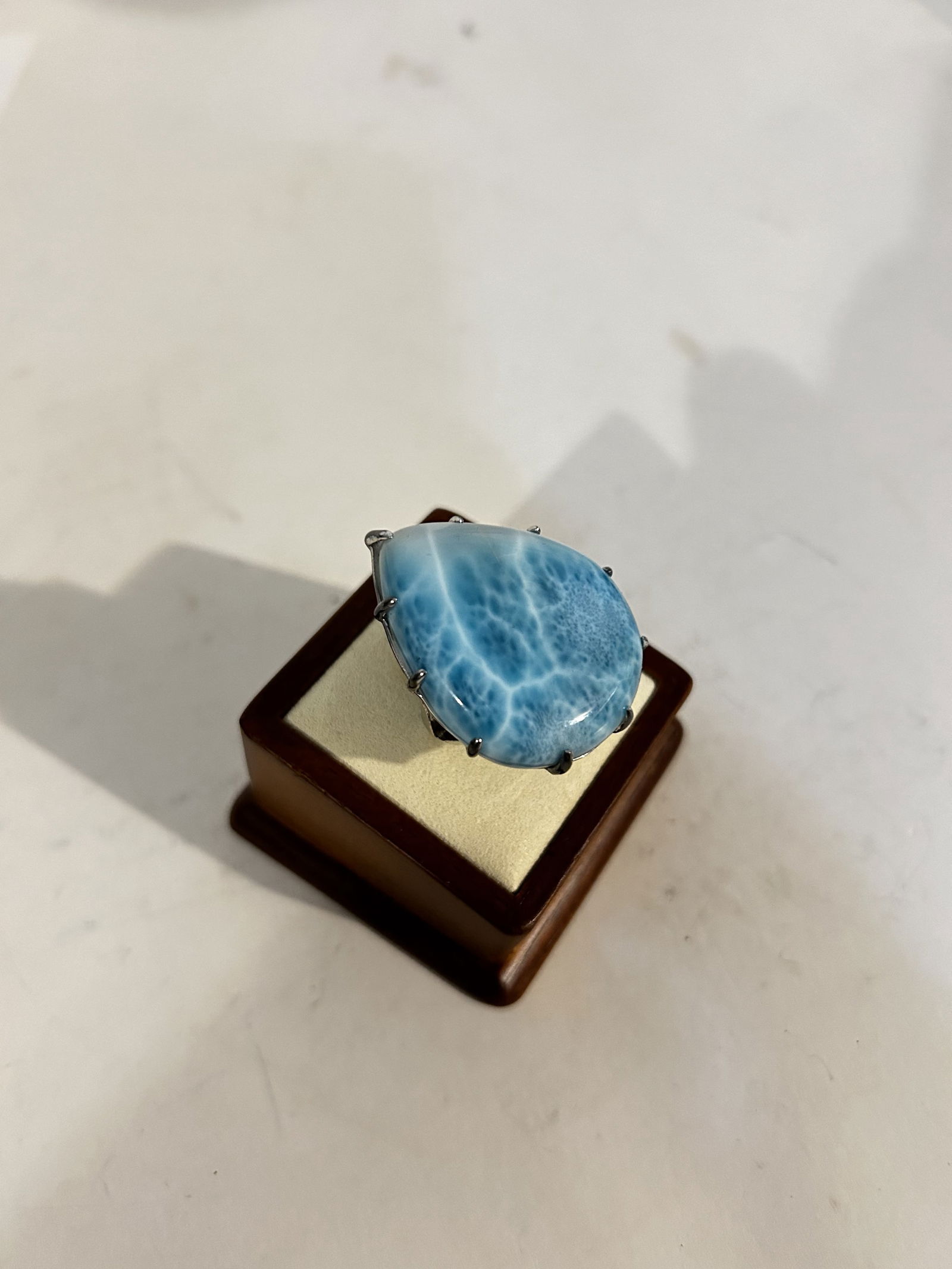 Sterling Silver Larimar large Ring sz 8 (1 of 7)