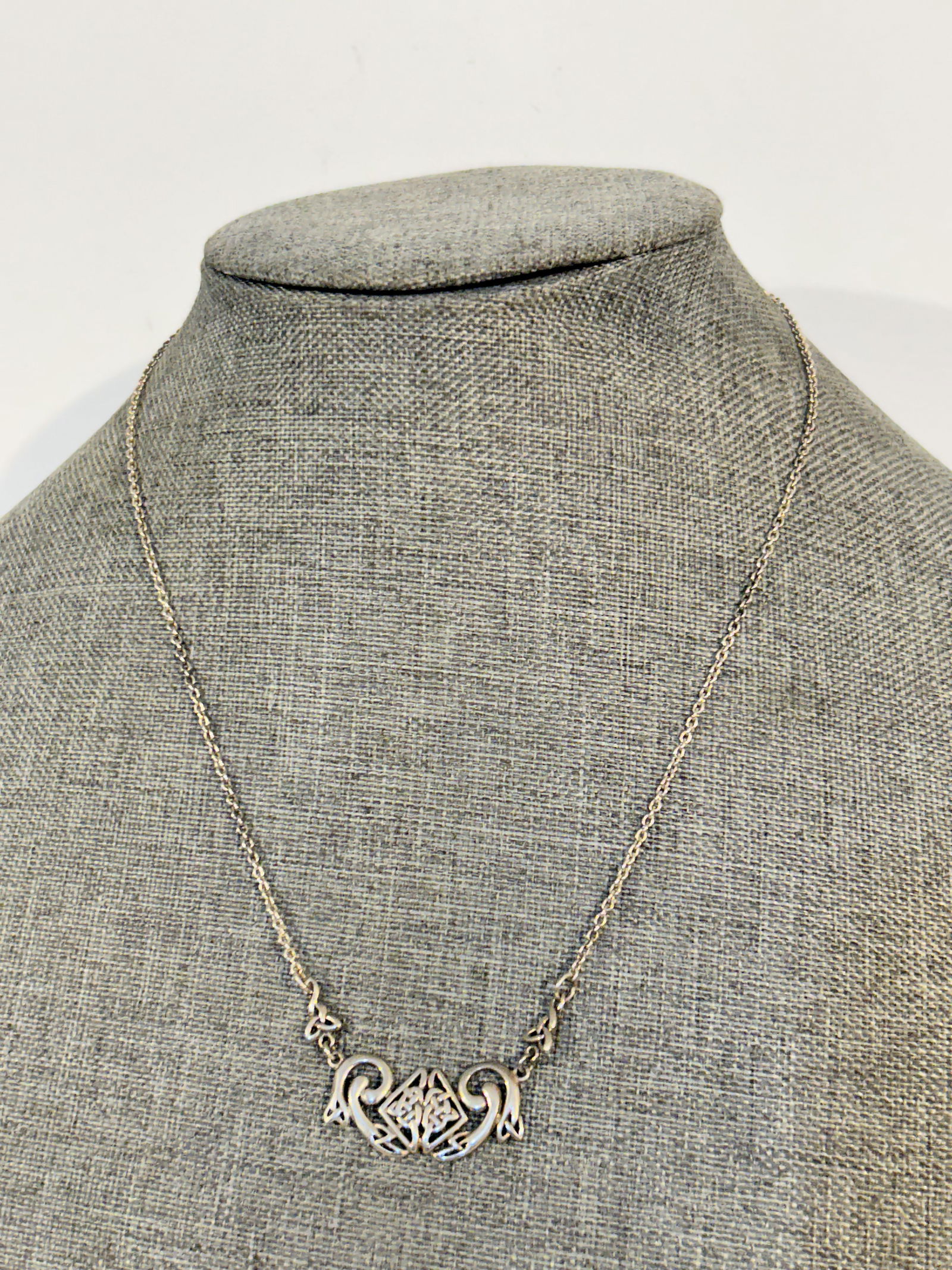 PSCL PETER STONE 925 Sterling Silver Vintage Celtic Knot Pendant 16" (1 of 5)