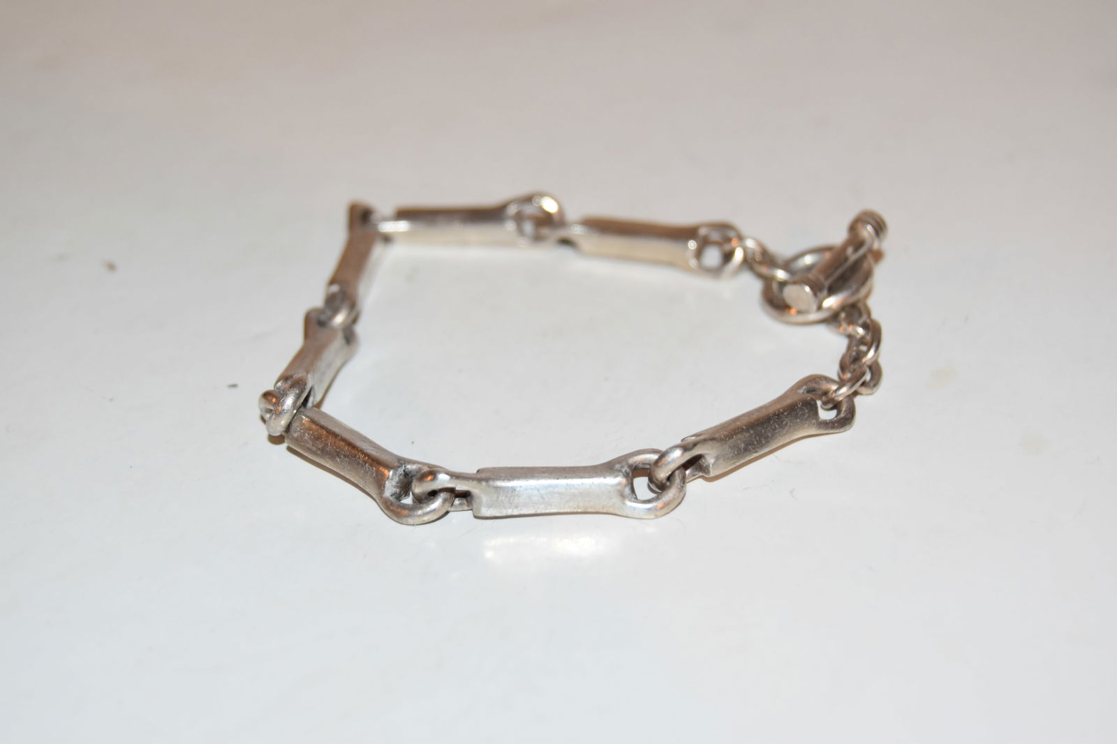 Vintage Mexico Signed 925 Sterling Silver Link Bracelet 42 grams 9" (1 of 3)