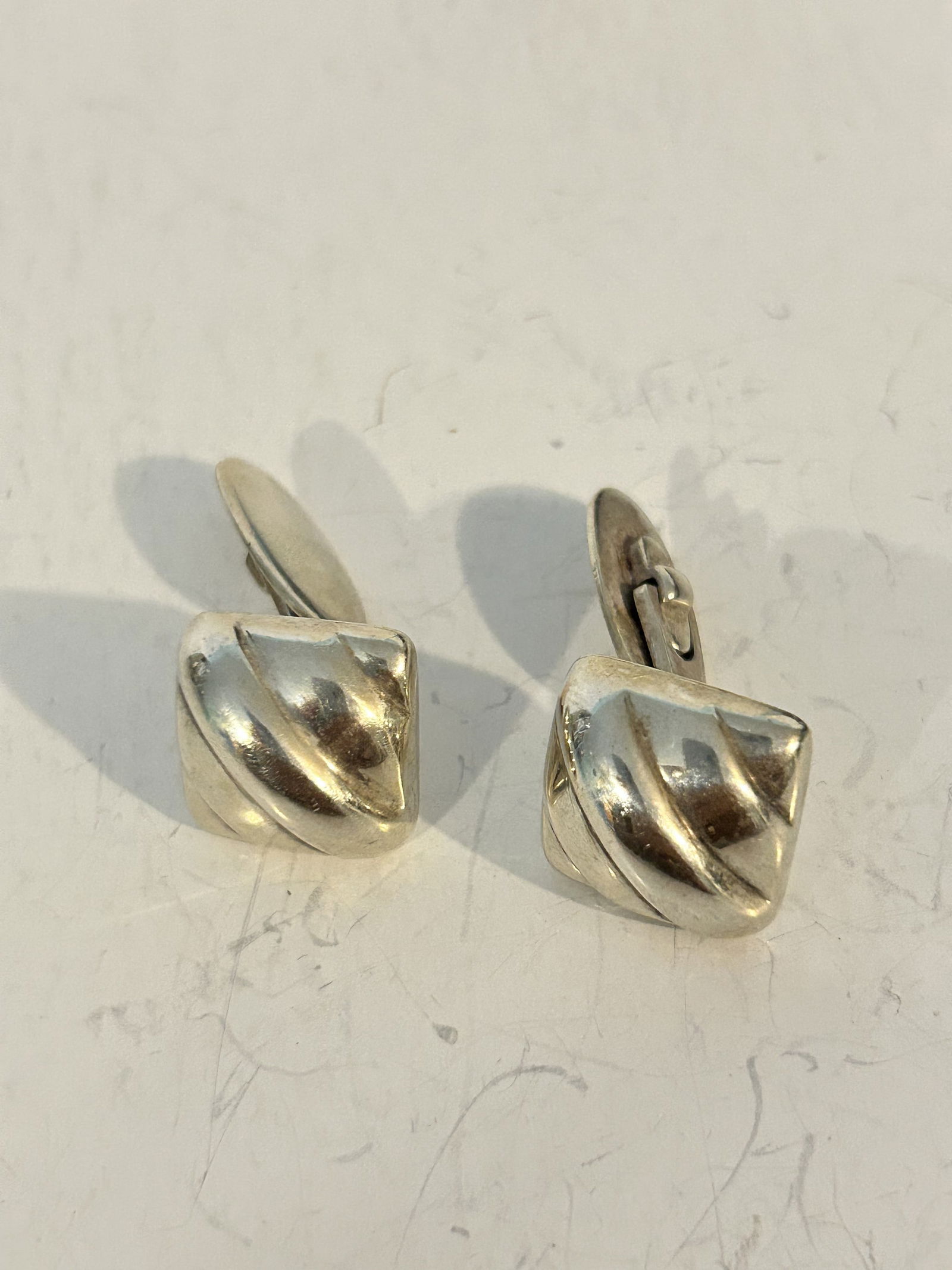 Tiffany Sterling Silver Modernist Cufflinks Cuff Links (1 of 5)
