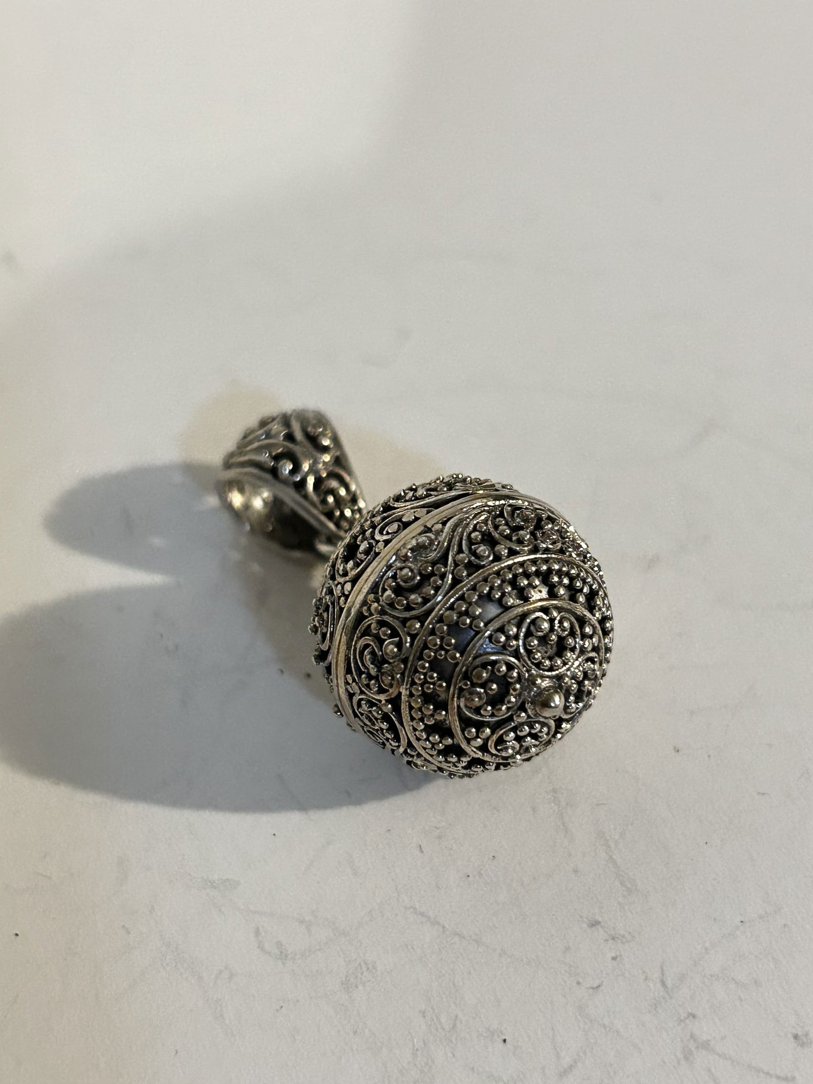 Sarda Sterling Silver 925 ball Pendant Filigree (1 of 5)
