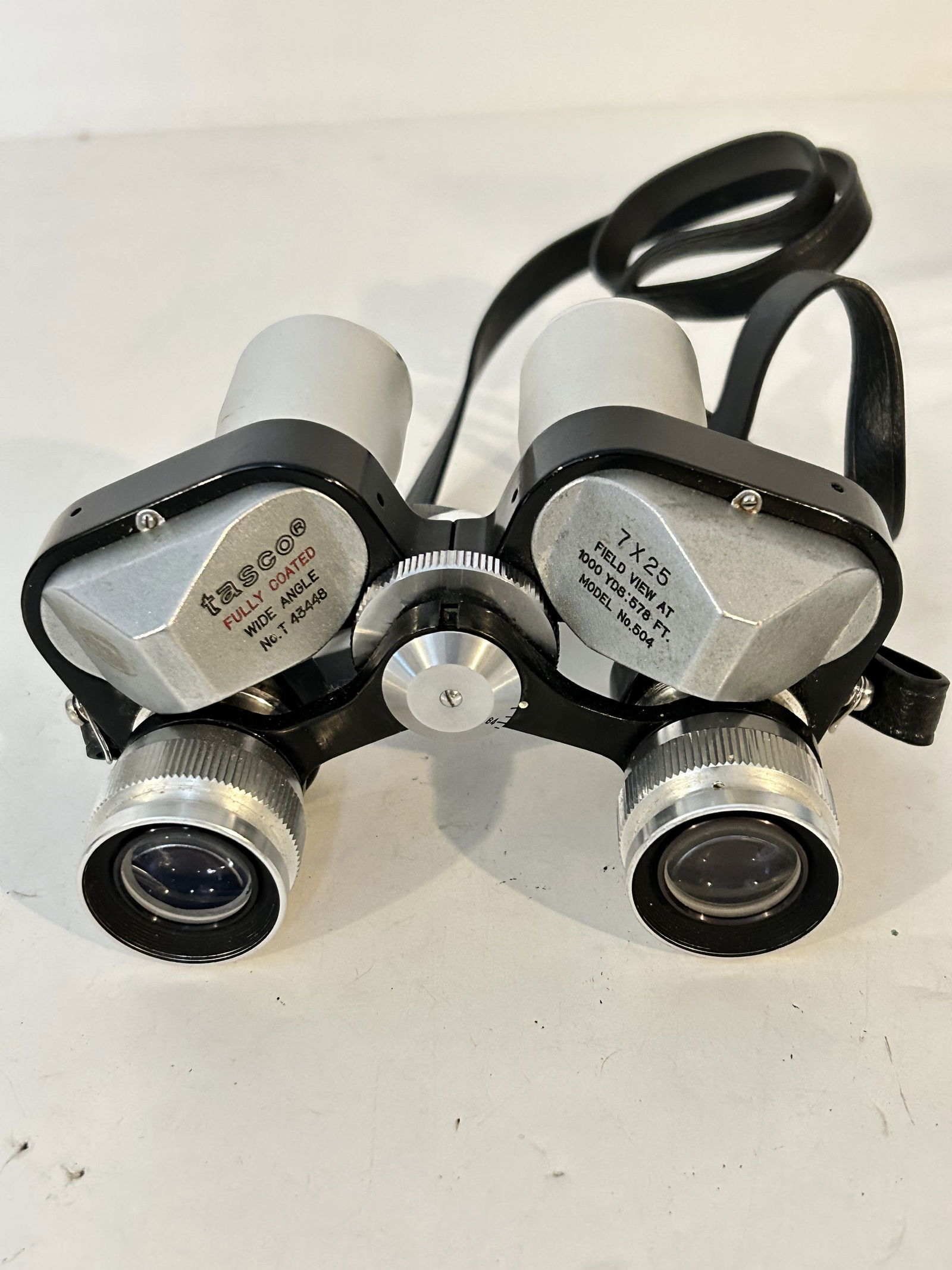VTG Tasco Binoculars 7x25 Light Weight Coated Optics model No 504 - Japan case (1 of 6)