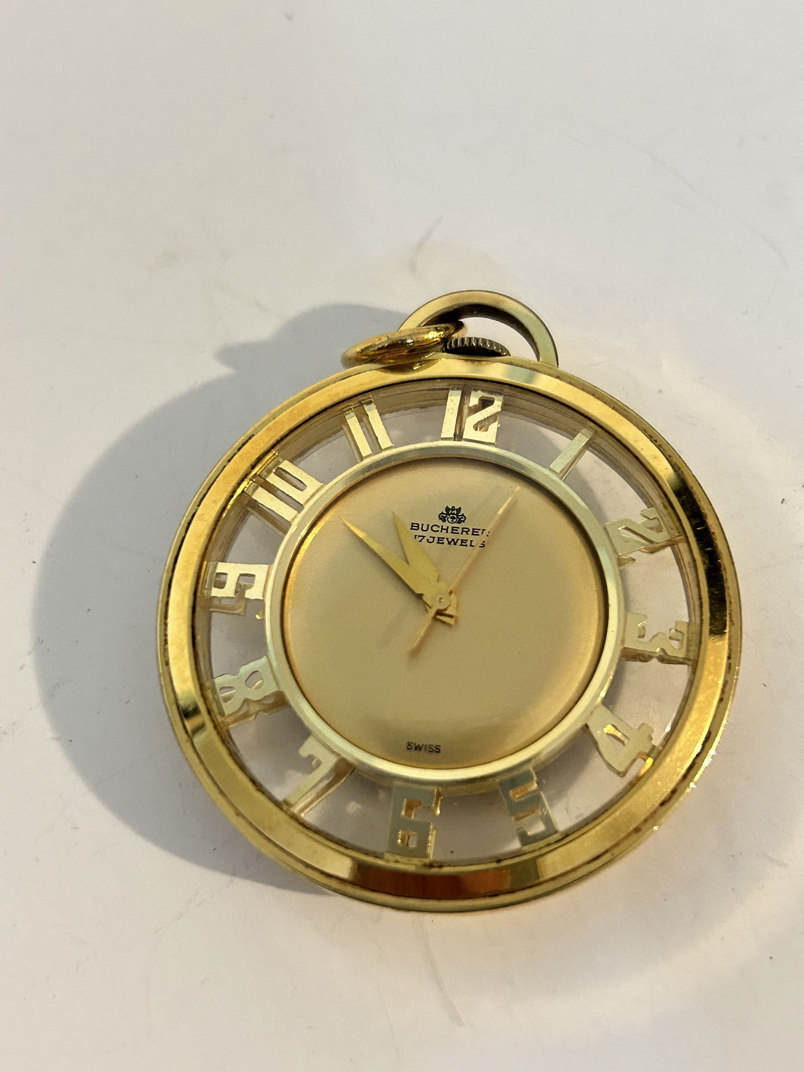 Vintage Bucherer Ladies Gold Tone Pocket Pendant Watch works great!!!: Vintage Bucherer Ladies Gold Tone Pocket Pendant Watch works great!!! Please view all photos as they are part of the description and condition of this Item, Feel free to contact me with questions or p