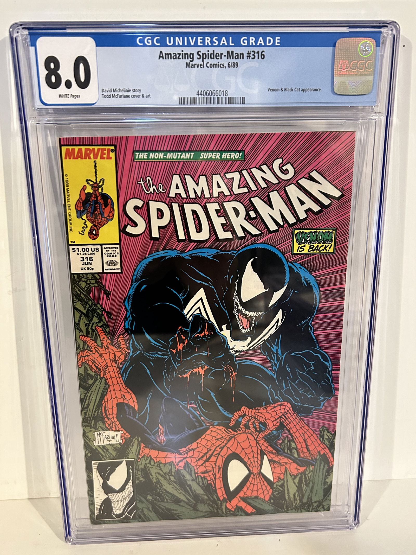 Vintage Comic Book CGC 8.0 amazing spider-man # 316 (1 of 2)