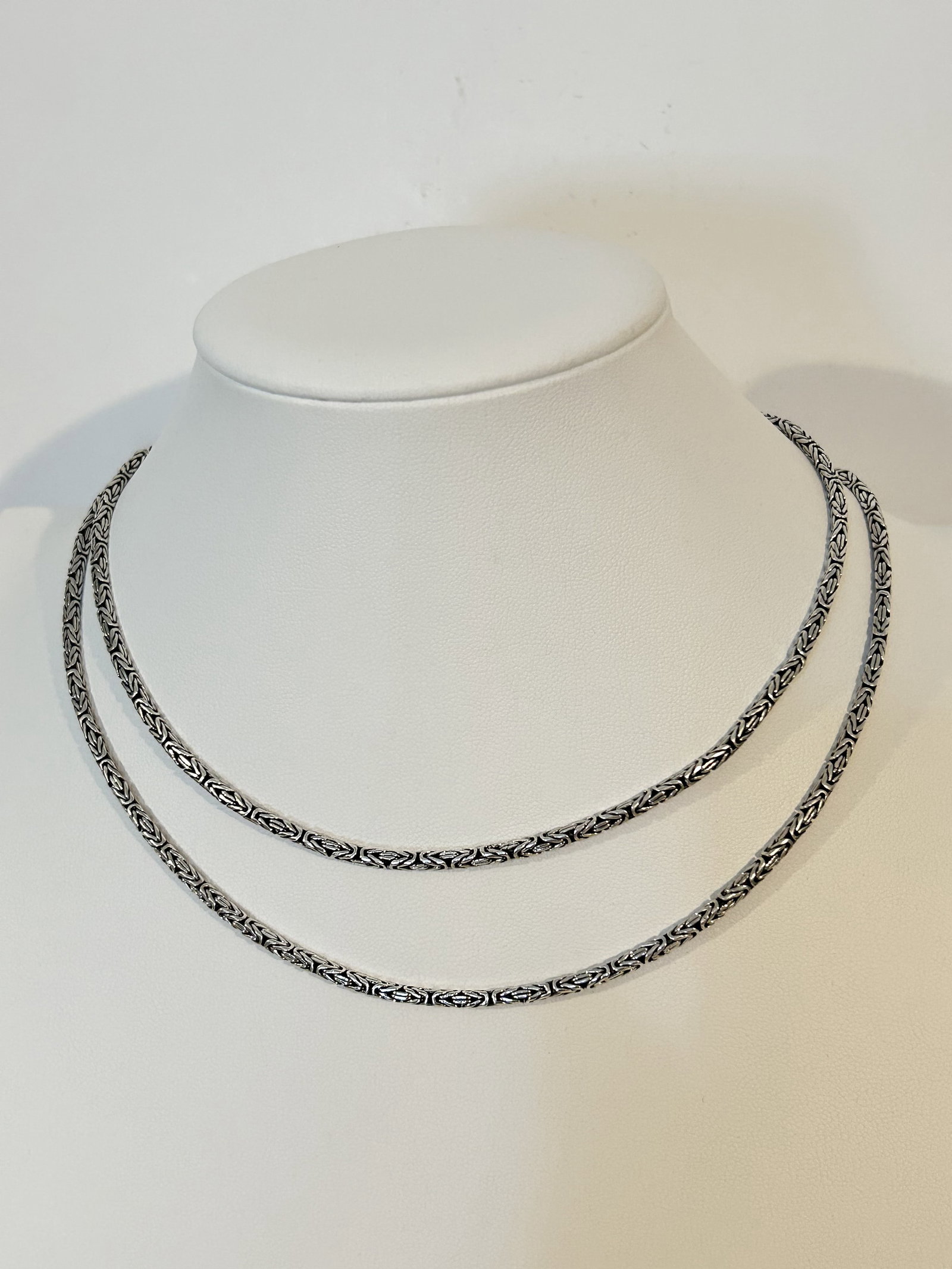 Vintage signed Sarda sterling silver Necklace 36" (1 of 4)