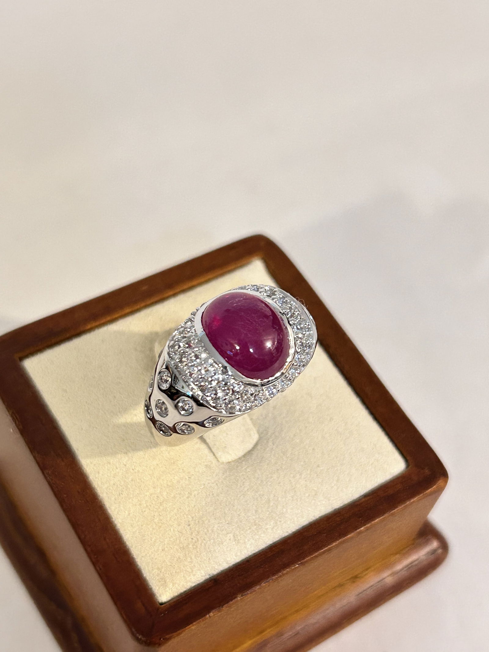 Vintage Sterling Silver spinel Ring sz 9 (1 of 5)