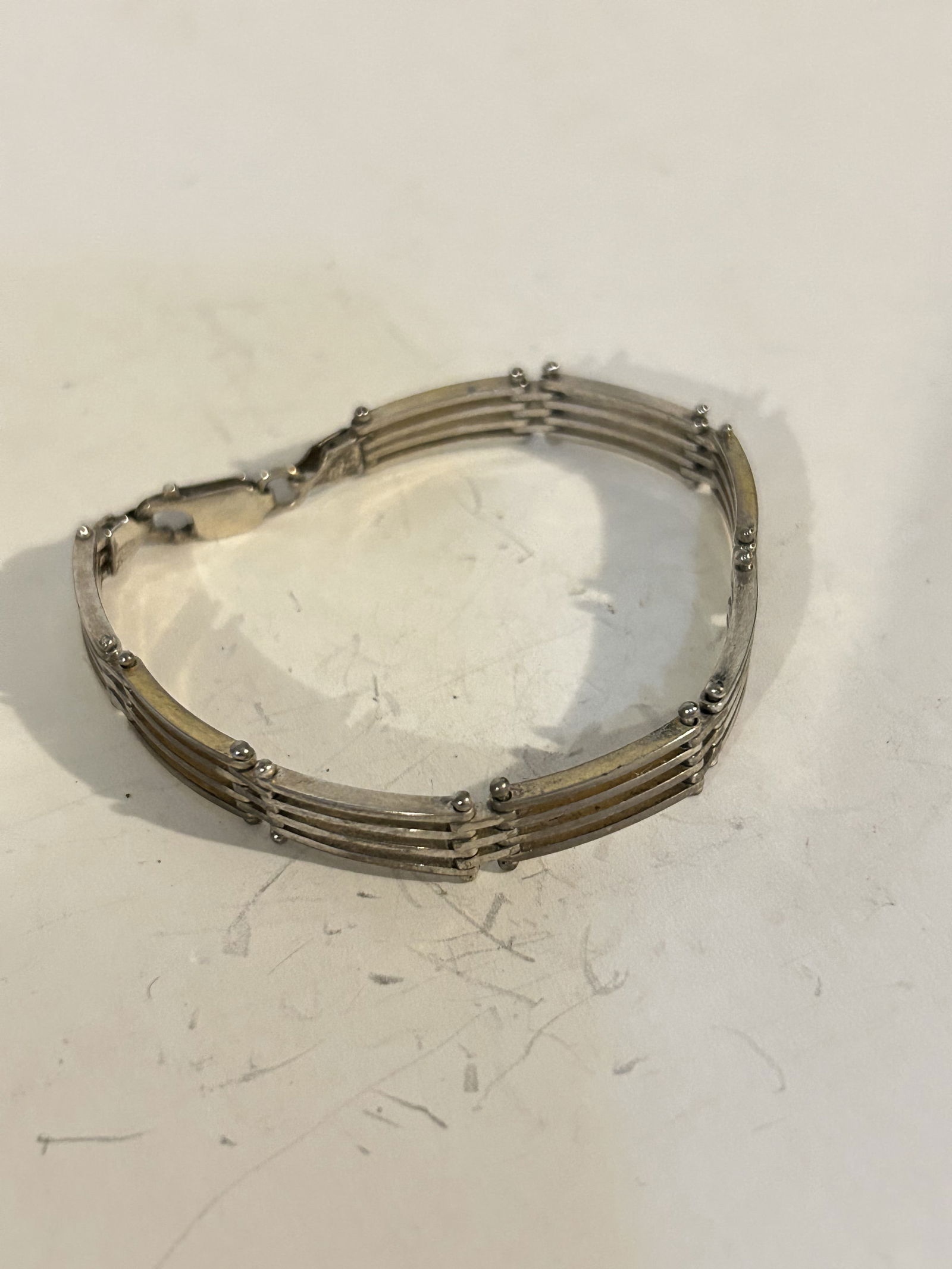 Vintage Sterling Silver italy Bracelet 7 1/2" (1 of 4)