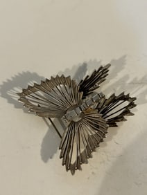 Vintage Sterling Silver butterfly heavy mexico Brooch