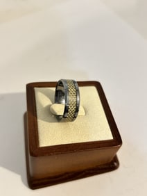 Men’s Tungsten Carbide Ring Gun Metal Gray Wedding Band Ring sz 9