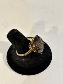 Vintage sterling silver Vermeal CZ ring sz 9