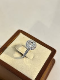 Vintage Swarovski Crystal Ring sz 5