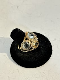 Vintage gemstone ring sz 8