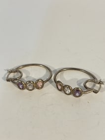 Vintage Sterling Silver gemstone Earrings