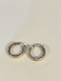 Vintage Sterling Silver modernist Earrings