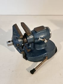 Vintage Watchmaker Jeweler Clockmaker Jaw Dual Swivel Suction Tabletop Vise Vice missing handle