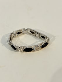 vintage KJL rhinestone bracelet 7"