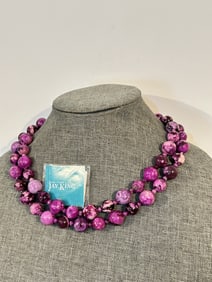 Mine Finds By Jay King Plum Epidote Gemstone Bead Necklace 38"