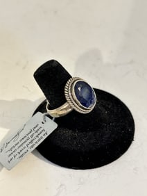 Samuel B. Benham BJC Blue Sapphire Gemstone Sterling Silver Ring 925 sz 9