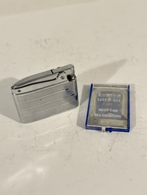 Vintage 1940s USA Ronson Adonis Lighter Pat. 19023 Engraved JAG with Liter Kit