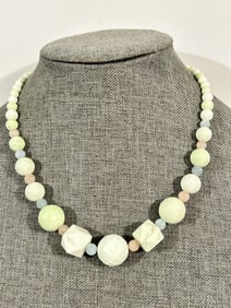 Jay King Mine Finds DRT Sterling Silver Beaded Jade Necklace 21"